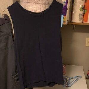 Sleeveless Navy Blue Top